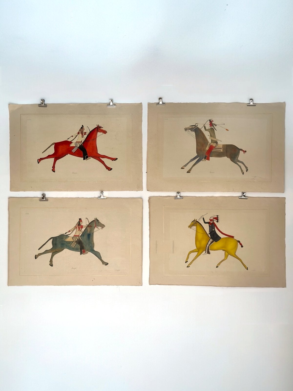 Laroche lafitte — Group of four watercolour on silk · 1960 · France